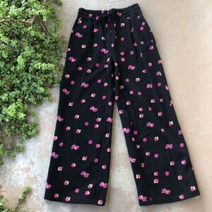 Rebecca Taylor Floriana Floral Wide Leg Sweatpants Small